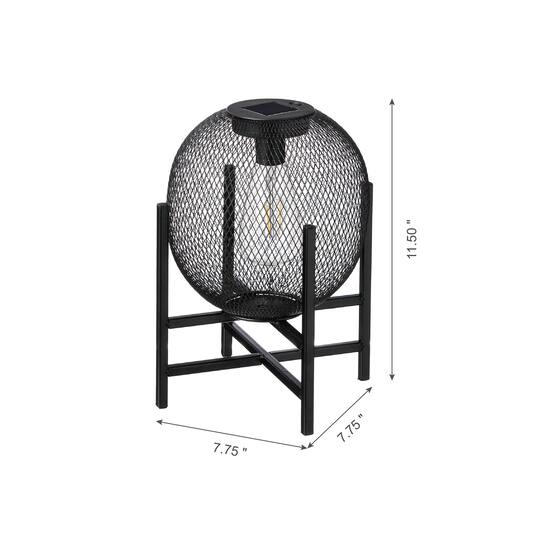 Glitzhome® 11.5" Metal Mesh Solar Powered Lantern with Stand